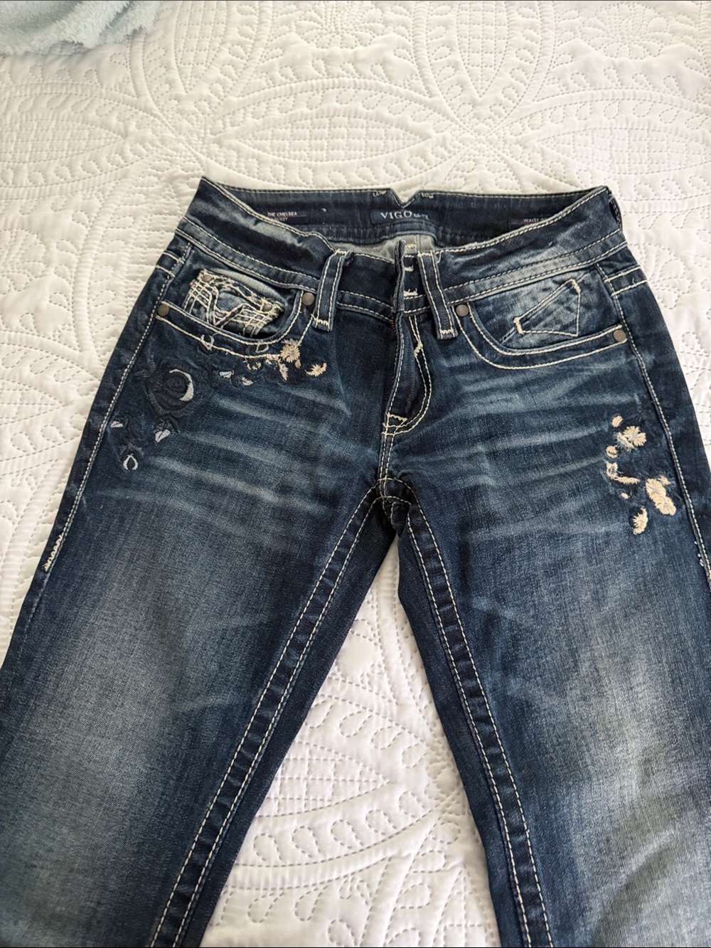 Vigoss The Chelsea Skinny Jeans - Dark Blue Wash